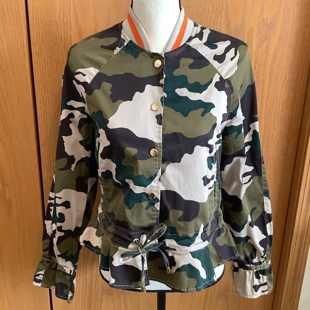 Baum Und Pferdgarten Cotton Brenda Camo Print Short Jacket Sz-S